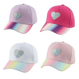 Love Heart Embroidery Sun Visor para crianças, Chapéu snapback para crianças, Boné de beisebol para bebês e crianças - Image 1