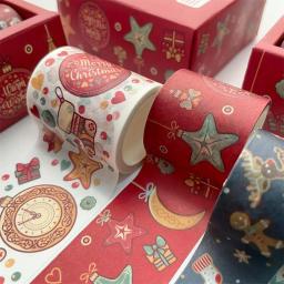 Fita adesiva para o Natal Scrapbook, Fitas Washi, DIY Artesanato Presente, Planejadores, 6pcs - Image 5