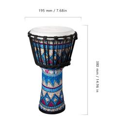 Tambor de Cabra Africano para Adultos e Crianças, Padrões Artísticos Coloridos, Tambor Djembe, grande presente para Iniciantes, Iniciantes Africanos, 8in - Image 6