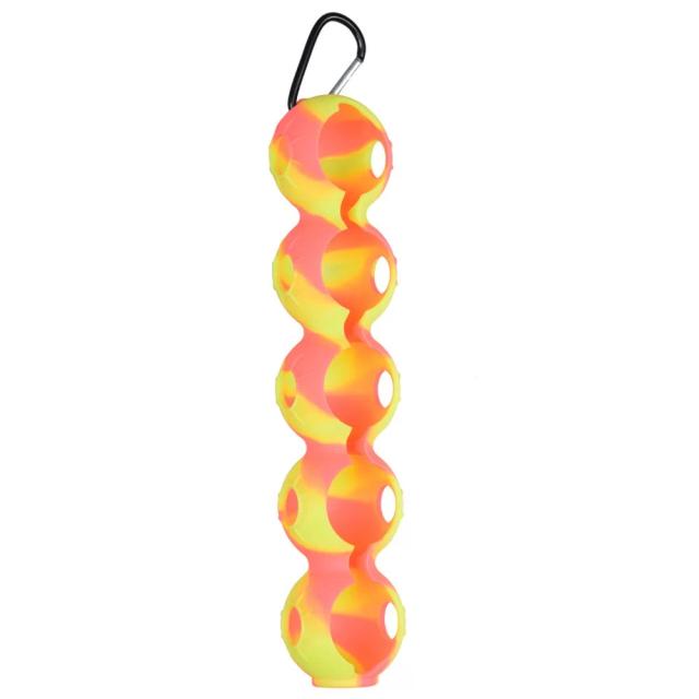 Bolsa de Silicone para Bola de Golfe com Gancho - Porta 5 Bolas