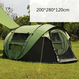 3-4 barracas automáticas instantâneas à prova de vento à prova dwindproof água do curso das barracas 200*280*120cm da pessoa estalam acima barracas de acampamento grandes da barraca de praia - Image 3