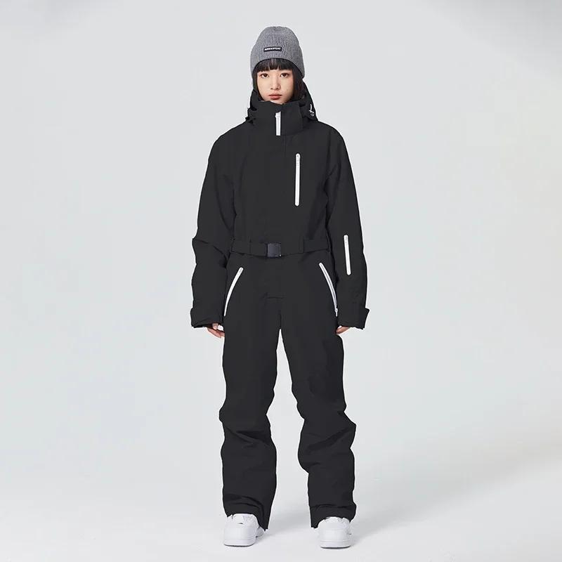 Inverno novos suítes de esqui casal à prova dwaterproof água neve macacão feminino quente agasalho de esqui ao ar livre à prova vento snowboard roupas - Image 1