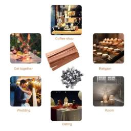 Pavio De Vela De Madeira Com Clipes De Metal, DIY Handmade Candle Making, Suprimentos De Núcleo De Madeira Sem Fumaça, Cera De Soja, 20Pcs - Image 5