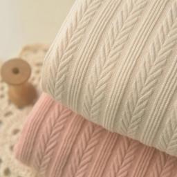 80x5 0cm/160x200cm baixa folha elástica jacquard malha poliéster e tecido de algodão para vestidos femininos suéteres feitos à mão tecido diy - Image 3