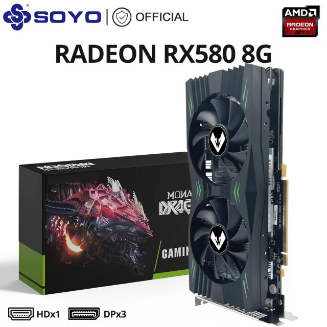 Soyo AMD Radeon RX580 8GB GDDR5 Branco 256bit