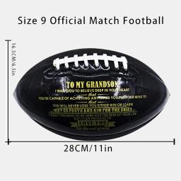 Máquina de couro PU costurado futebol americano, bola padrão para adultos jogo, formação bola oliva, tamanho Rugby 9 - Image 4