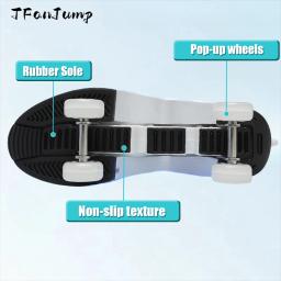 Sapatos de patins de deformação, patins de 4 rodas de fileira dupla, tênis com rodas, dupla finalidade - Image 3