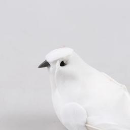 Aves brancas da espuma para a decoração, pena artificial, mini pássaros do ofício, ornamentos DIY - Image 3