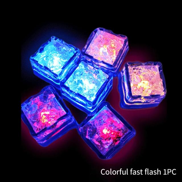 Cubos de Gelo LED Luminosos para Festas: Copos Iluminados para Noites de Casamento e Decoração de Bar - Pacote com 5 Unidades