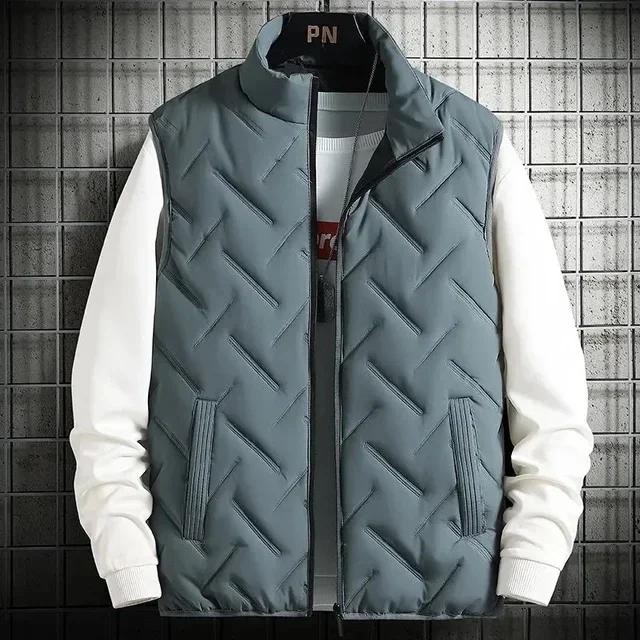 Jaqueta e Calça Masculina com Capuz - Conjunto Esportivo Acolchoado Quente para Treino de Inverno com Suéter Branco Pato