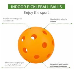 Bolas De Pá De Pickleball Interior, Bolas Ocas De Fluxo De Ar, Prática Plástica, Treinamento Esportivo, 26 Buracos - Image 2