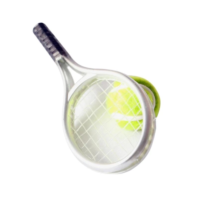 Recém-nascido Fotografia Props Baby Mini Bola De Tênis com Raquete para Studio House Tennis Racket Acessórios Kit - Image 1