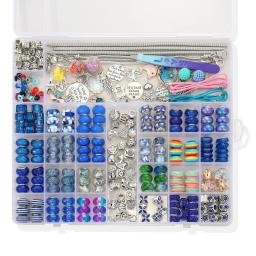 Diy contas para fazer jóias kit 305 pçs liga acrílico artesanal encantos pulseira acessórios conjunto de presente natal para a menina - Image 4