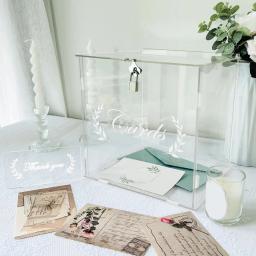 Acrílico Caixa De Cartões De Casamento, Elegante DIY Envelop Presente, Cartão Titular Do Dinheiro, Graduação Eventos Celebração, Festas De Aniversário - Image 3