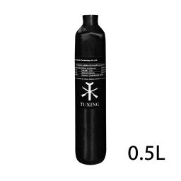 TUXING-Tanque De Ar De Alta Pressão, Cilindro De Fibra De Carbono, 0.5L, 500CC, 300Bar, 4500Psi, HPA Mergulho Autônomo, Rosca M18 * 1.5 - Image 1