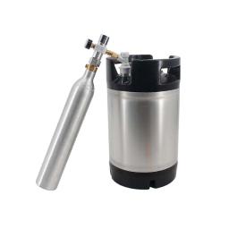 Alumínio CO2 Ar Tanque com Ball Lock, 2 em 1 Regulador, Segurança À Prova de Explosão, Cilindro De Gás De Alta Pressão, Homebrew Cerveja Soda, 0.6L - Image 5