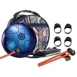 Instrumento de mão para iniciantes, tambor de língua de aço, mini hand pan bateria com baquetas 5 em 8 tons - Image 1