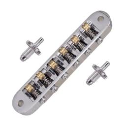 Roller Saddle Bridge com 2 Stopbar Studs, acessórios para guitarra elétrica, substituto para Les Paul EPI, Chrome e Gold, 1PC - Image 3