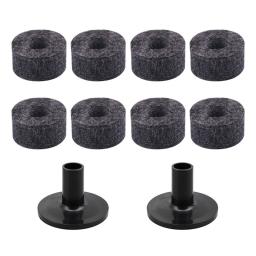 8 peças de suporte de prato 25 mm arruela de feltro + 2 peças de capas de prato substituição para kit de bateria de prateleira - Image 1
