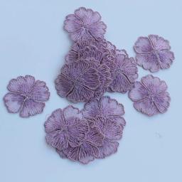 20 pc/lote diy artesanato suprimentos bordado flor remendos para vestuário remendos florais para sacos decorativos parches apliques - Image 2
