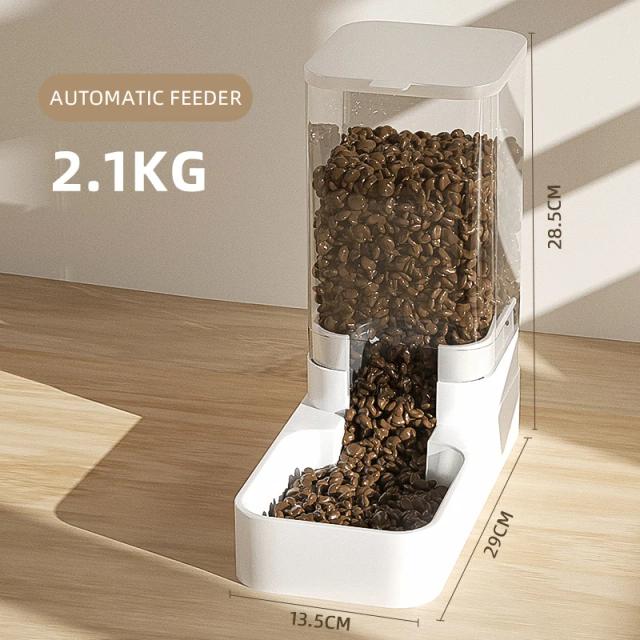 Alimentador Automático HOOPET: Dispensador de Ração e Água Transparente para Cães e Gatos