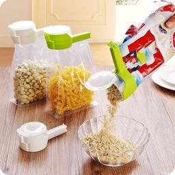 Clipe de vedação de lanche fresco mantendo selador braçadeira de plástico poupança de alimentos viagem cozinha gadgets selo despeje saco de armazenamento de alimentos clipe de tampa - Image 2