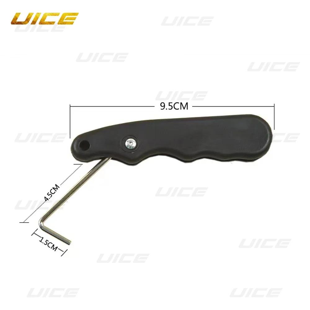 Com gancho estendido dobrável portátil preto durável prático de hóquei no gelo skate rendas tightener ergonômico para figura roller sports - Image 1