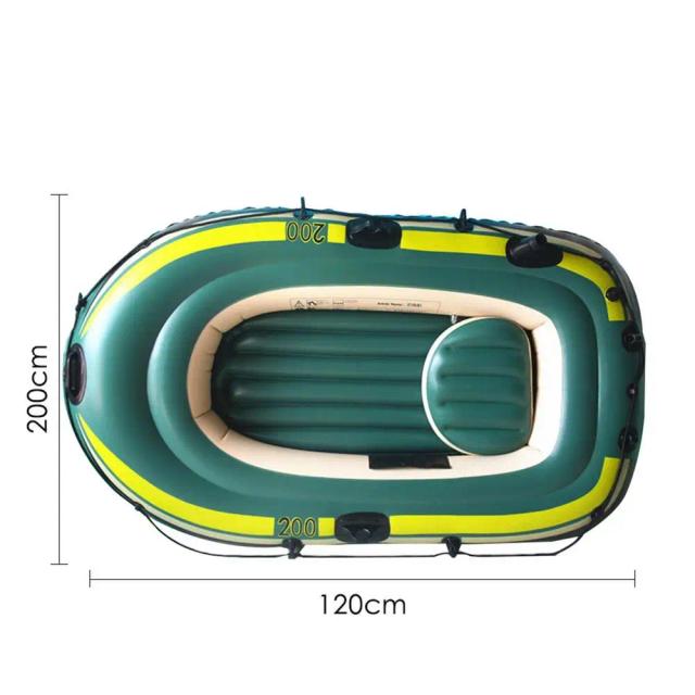 Caiaque Inflável PVC para Pesca e Mergulho, Ideal para 2 ou 3 Pessoas