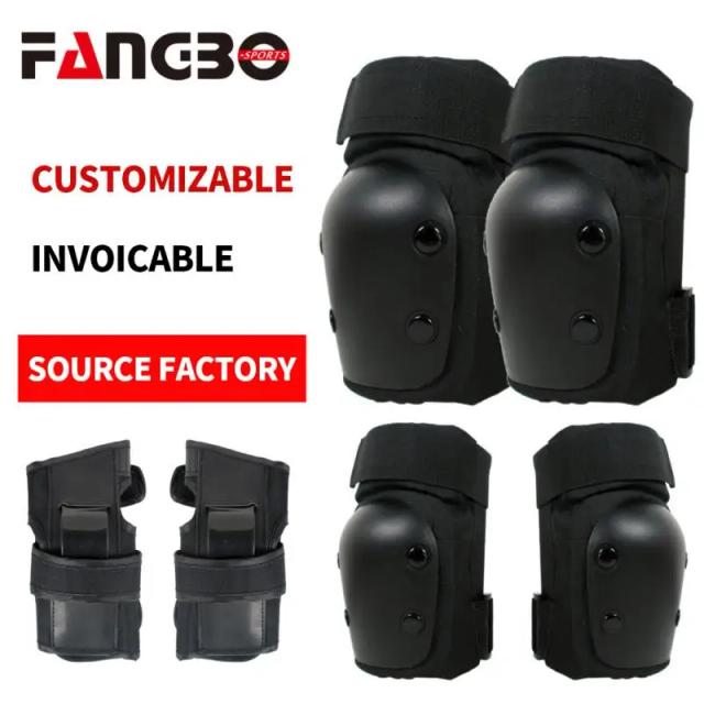 Equipamento de Proteção Profissional para Cotovelos, Pulsos e Joelhos - Conjunto Resistente para Skate, Patinação e Ciclismo com 6 Peças