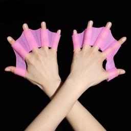Nadadeiras de silicone Nadadeiras de natação Homens Mulheres Crianças Piscina Esporte Profissional Treinamento Dedo Mão Webbed Luvas Pás Equipamento - Image 4
