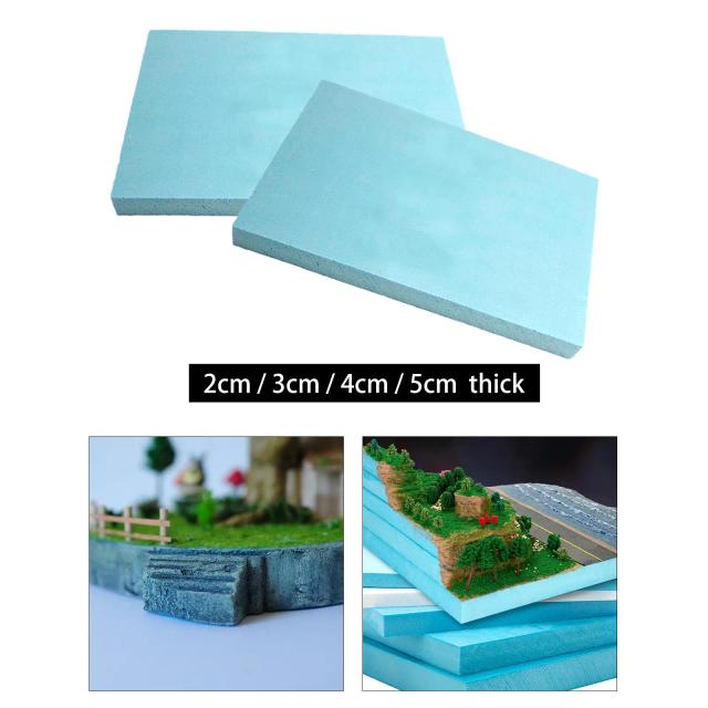 Placas de Espuma para Artesanato: Blocos Retangulares de Poliestireno em Miniatura para Paisagens e Jardins Cênicos