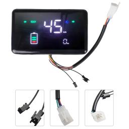 Bicicleta elétrica display led motocicleta velocímetro medidor de bateria luz de volta cabeça display 48-72v triciclo elétrico parte da bicicleta - Image 2