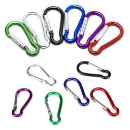 8pc liga de alumínio carabina chaveiro gancho clipe fivela slide bloqueio caminhadas escalada acampamento ao ar livre snap clip lock karkarkarkarkarkarkarabijn - Image 3