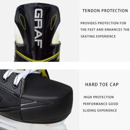 Sapatos de patinação rápida para adultos e crianças, sapatos de hóquei no gelo, faca, patins reais, esportes de inverno, 1 par - Image 2