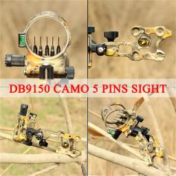 Mira de tiro com arco micro ajustável, mira 5 pinos de fibra óptica de 0.019 ", acessórios de caça com tiro com arco composto, 1 peça - Image 4