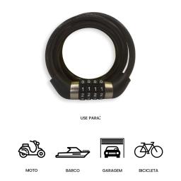 "Proteja sua bicicleta com segurança e praticidade! Com a Corrente Cadeado Antifurto com Senha para Bicicleta, você pode - Image 4