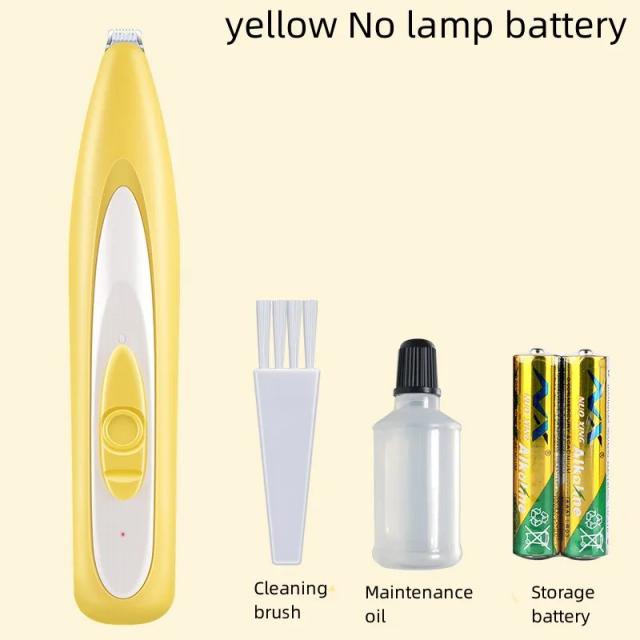 Aparador Elétrico Sem Fio para Animais com LED: Clipper e Shaver para Corte de Cabelo de Gatos e Cães, Ideal para Pata, Rosto, Pé, Orelha e Quadril com Carga USB