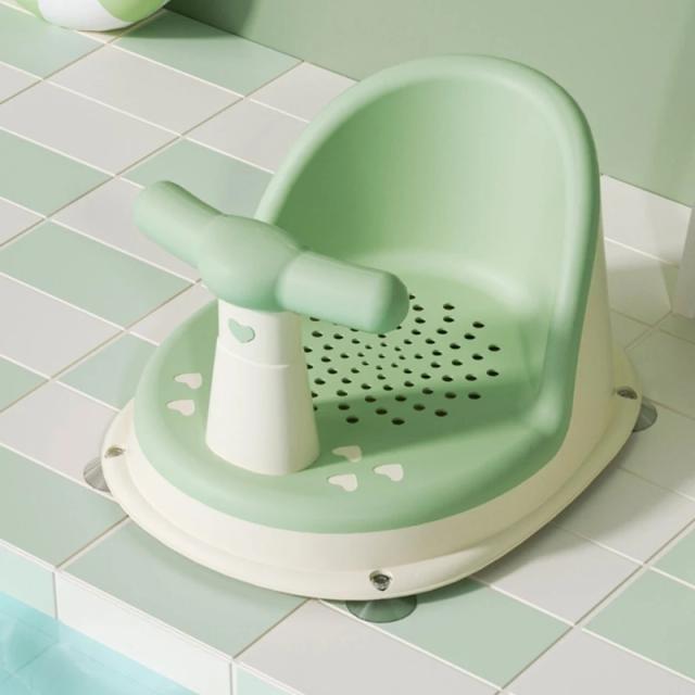 Cadeira de Banho Portátil para Crianças com Design Vazado e Confortável para Meninos e Meninas