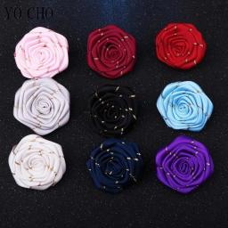 Broches de casamento para homens, arte de pano, broche artesanal de flor rosa, alfinete de lapela, corrente borla, acessórios masculinos, boutonniere do noivo - Image 6