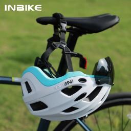 INBIKE-Capacete de bicicleta leve com lanterna para homens e mulheres, corridas de montanha, acessórios de bicicleta - Image 1