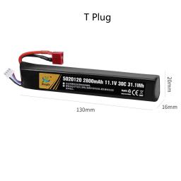 Bateria recarregável LiPO para pistola de água, Soft Air Gun Toy Gun, Quatro Drive carro de controle remoto, 30C, 11.1V, 2800mAh - Image 5