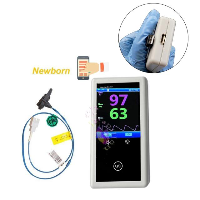Oxímetro de Pulso Portátil com Tela Táctil para Veterinária e Uso Doméstico - Medição de SPO2 e PI, Ideal para Neonatos e Animais de Estimação com Tela de 2,8"