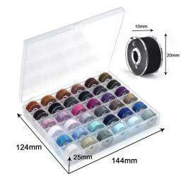Carretéis De Linha De Poliéster Com Caixa De Armazenamento, Linha De Bobina, Máquina De Costura, Peças De Bordado, 25 Cores - Image 6