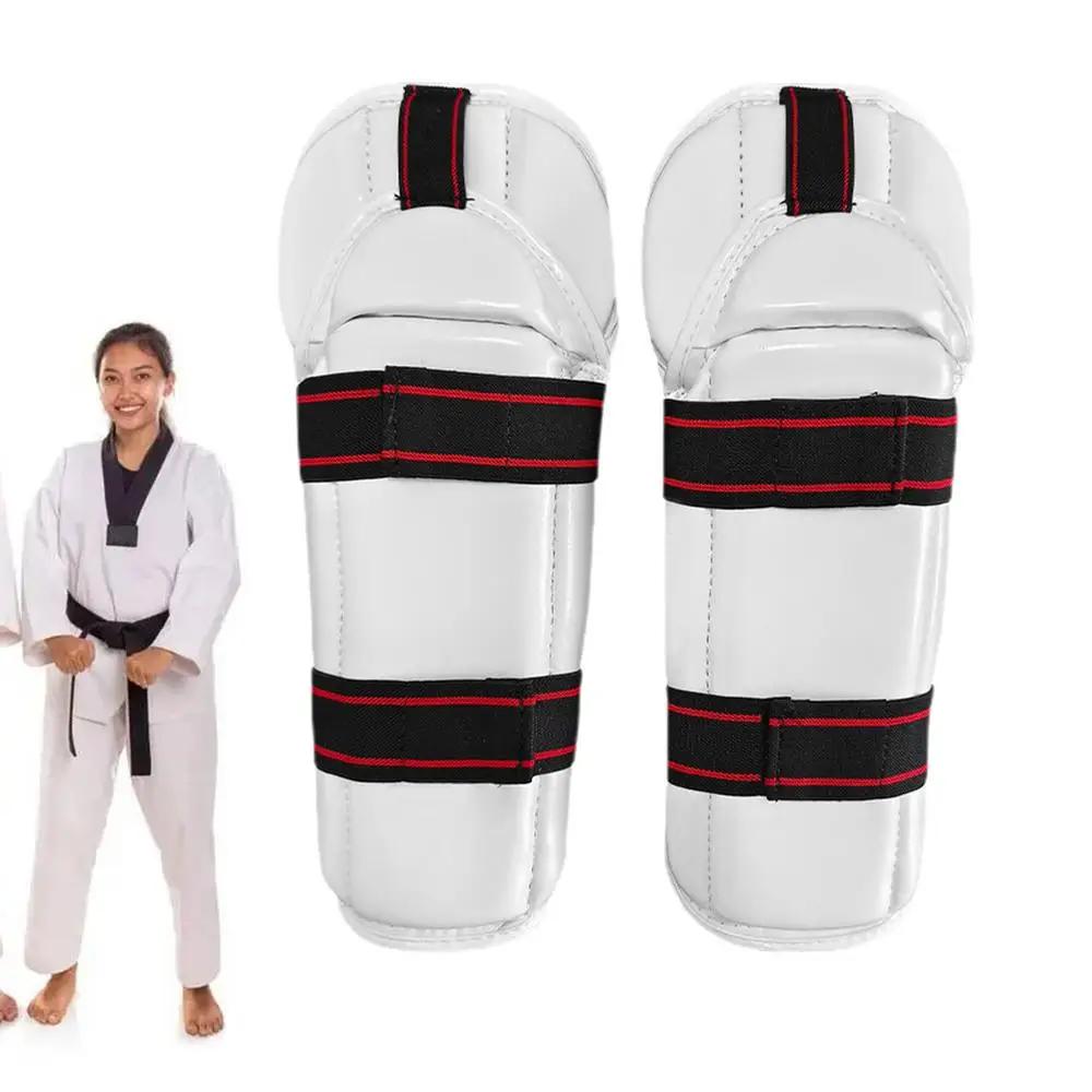 Protetores de braço e cotovelo, antebraço, esportes, protetor de cotovelo, equipamento de proteção com superfícies pu para combate gratuito, taekwondo e boxe - Image 1