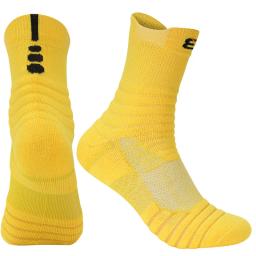 Meias esportivas masculinas almofada absorvente terry toalha basquete ciclismo corrida caminhadas tênis meias para mulher algodão tamanho 31-48 - Image 6