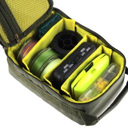 Saco de equipamento de pesca à prova dwaterproof água saco de pesca portátil saco de engrenagem de carretel de pesca com 3 divisores ajustáveis para fiação arremesso - Image 2