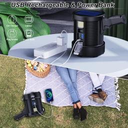 Refletor recarregável 900000   Lumens led luzes de ponto portátil grande lanterna super brilhante ao ar livre holofotes solares holofote - Image 4