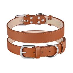 Coleira ajustável de couro PU, acessórios confortáveis para cães e gatos, suprimentos pequenos para cachorros, cachorro acessível - Image 3
