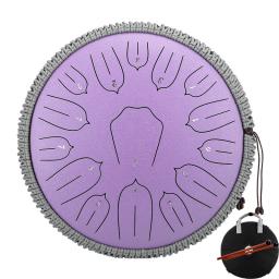 Hluru-Glucophone Aço Língua Tambor, Etéreo Tambor, Percussão Handpan, Instrumento Musical, Tom, Key C, 14 ", 15 Notas - Image 4