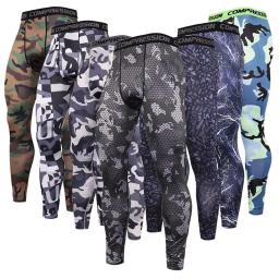 Homens Camuflagem Calças Justas Homem Fitness Compressão Calças de secagem rápida Rashguard Elastic Leggings para Treinamento de Ginásio - Image 1